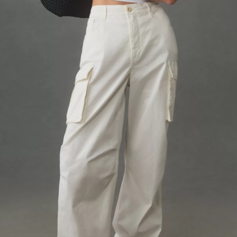 Good American Baggy Cargo Pants in Cloud White sz 6 NWT - Picture 6 of 8